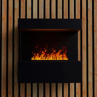 Black Late Black Wall-mounted Water Vapor Fireplace