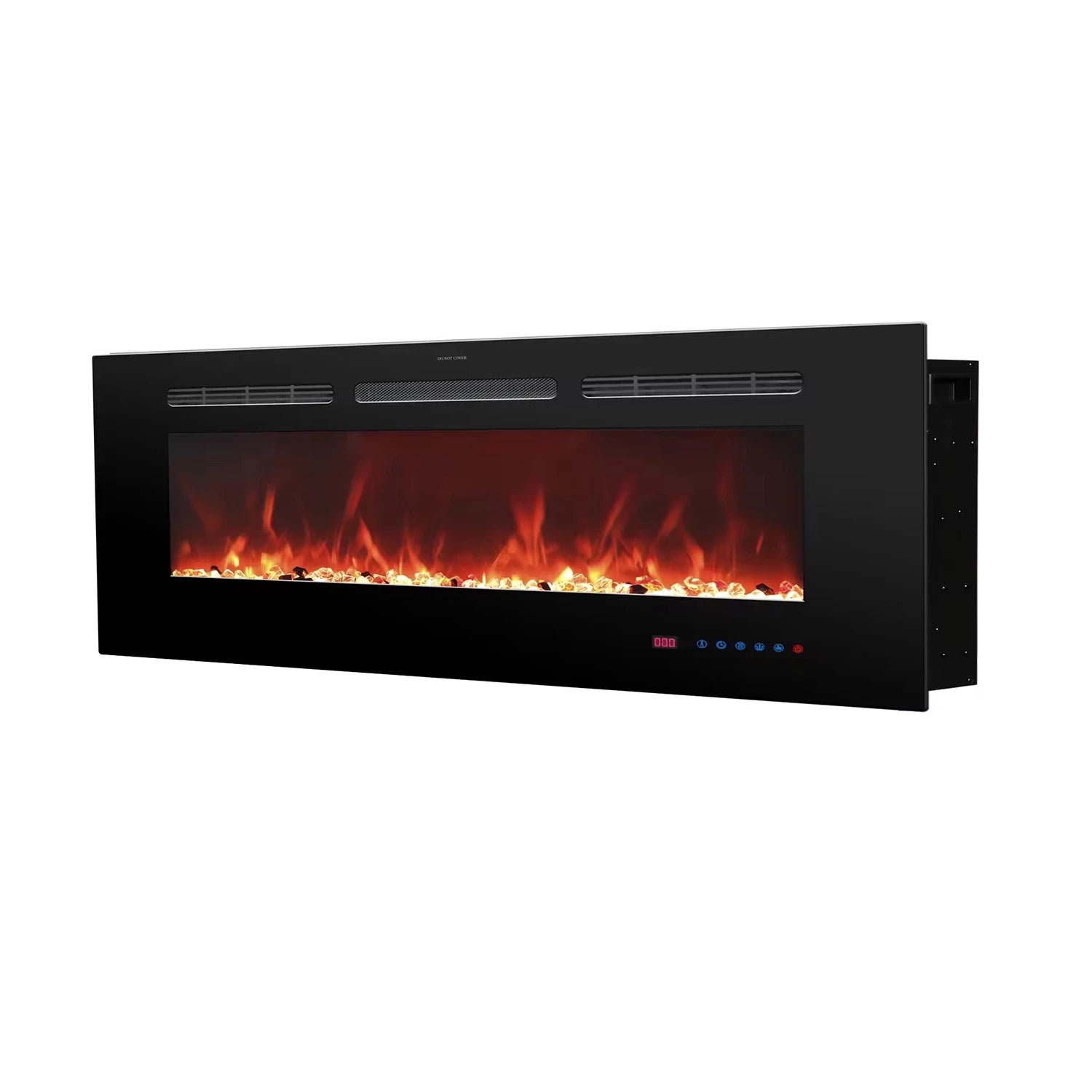 Black Electric Titanite 127 cm - Built-in Fireplace