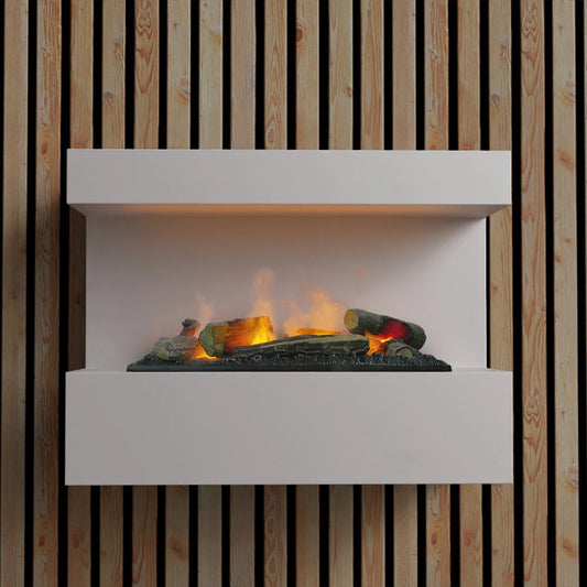 Steinsdal - White - Wall-Mounted Vapor Fireplace