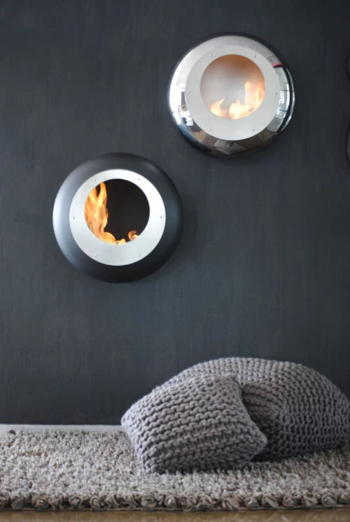 Cocoon Vellum Fireplace in Matte Black-JE Retailonline