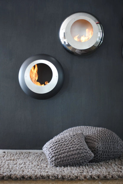 Coccon Vellum Fireplace in Polished Steel-JE Retailonline