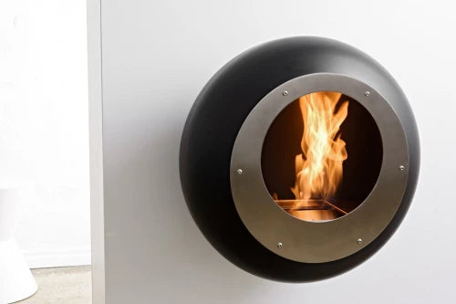 Cocoon Vellum Fireplace in Matte Black-JE Retailonline